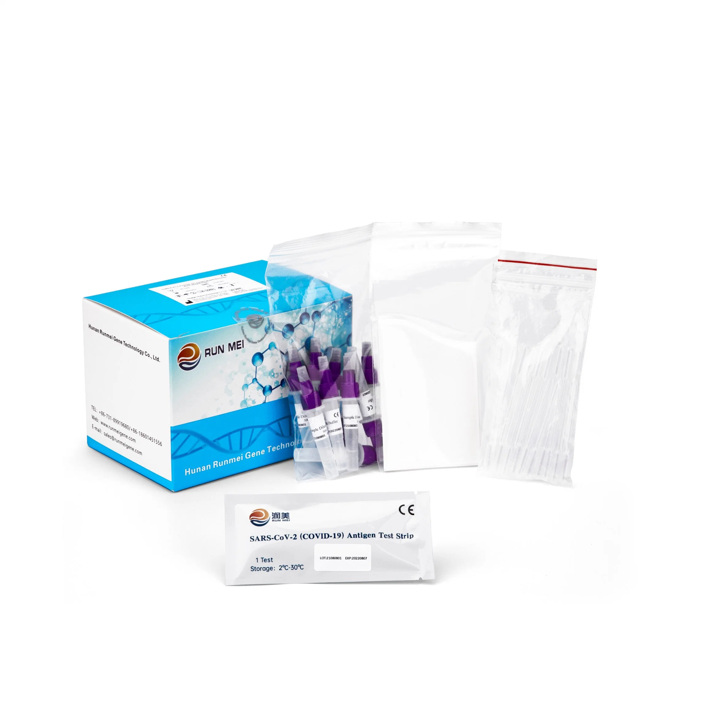 Runmei Gene 2022 Best Selling Oral Nasal Home-Use One Step Speichel Antigen Schnelltest-Kit für Selbsttests mit CE