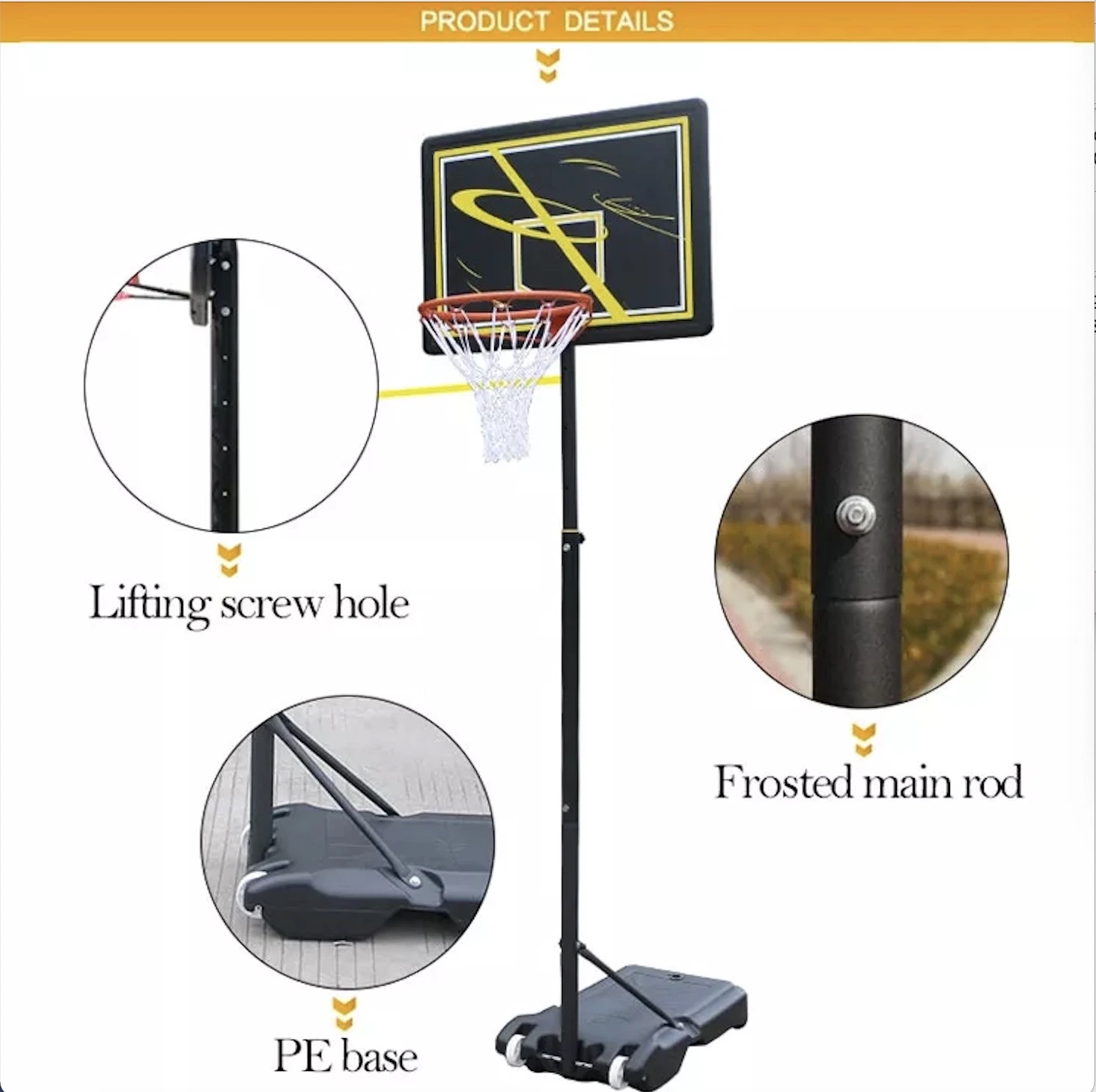 Promoções de fábrica de basquetebol direto para exterior Hoops Portable para venda