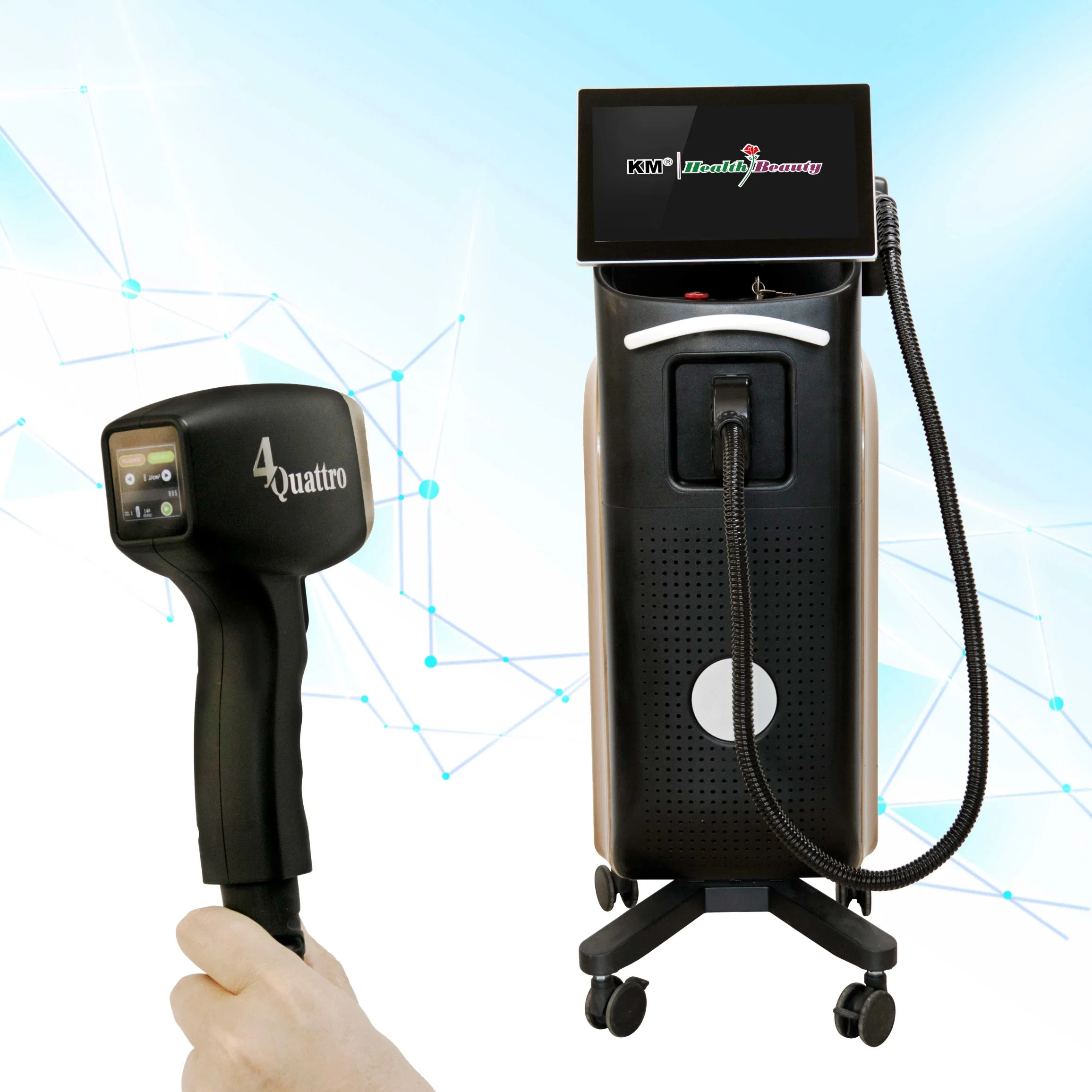 Km Beleza Diodo Laser titânio 2023 Medical 808 Laser Hair Remoção Díodo DistoDdepilación Depilacion Máquina Alexandrite depilação a laser Removedor de pêlos