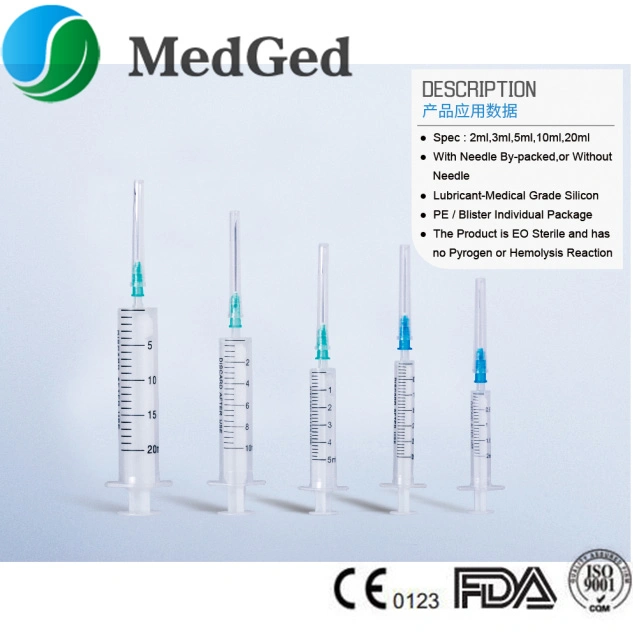 Medical Plastic Disposable syringe with Needle 1ml 3ml