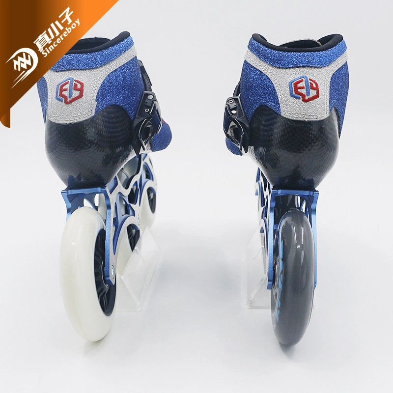 Wholesale/Supplier Men Women Popular Big Wheel Carbon Fiber Durable Racing Ice Inline Speed Skating Roller Shoes for Adult