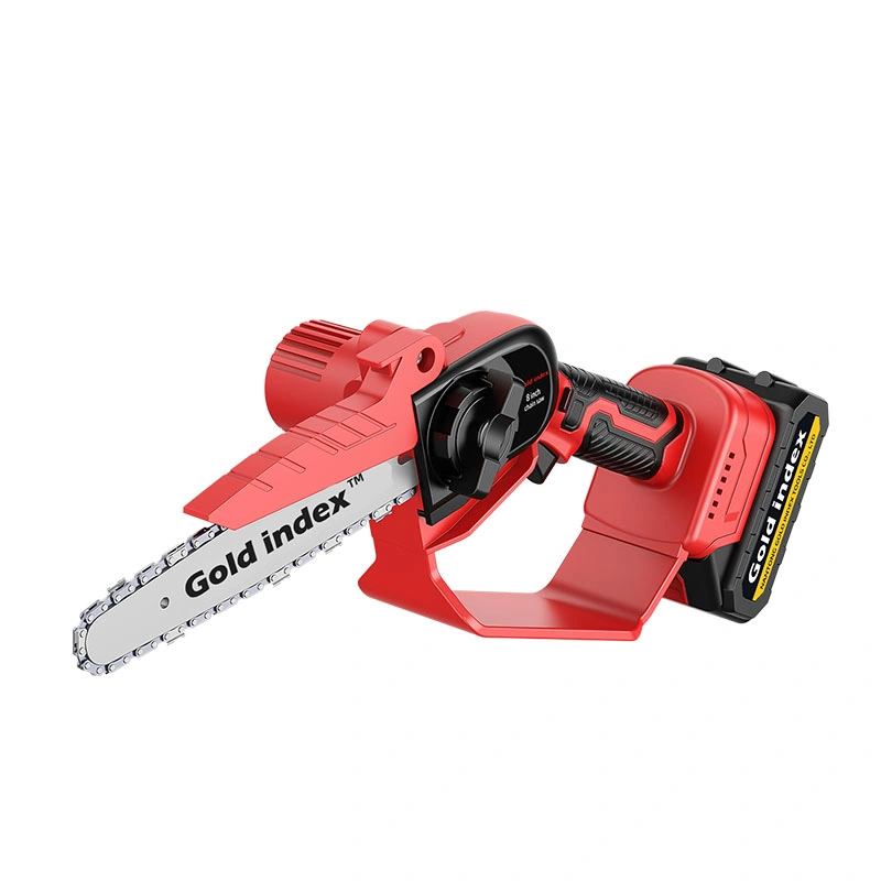 Gold Index Elektrische Säge Handheld Pruning Säge Elektrische Kettensäge Wiederaufladbare Kleine Holzbearbeitung Einhand-Elektrische Säge Garten Logging Mini-Säge