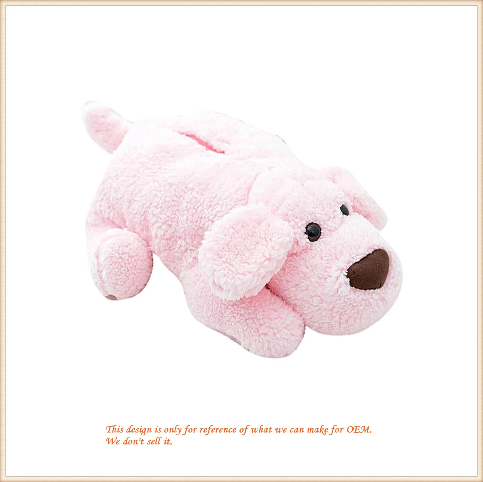 Adorable Perro Plush Juguete / almacenamiento papel papel Caja Soft Toys