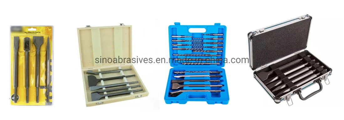 5PCS SDS Max Chisel Set in Wooden Box