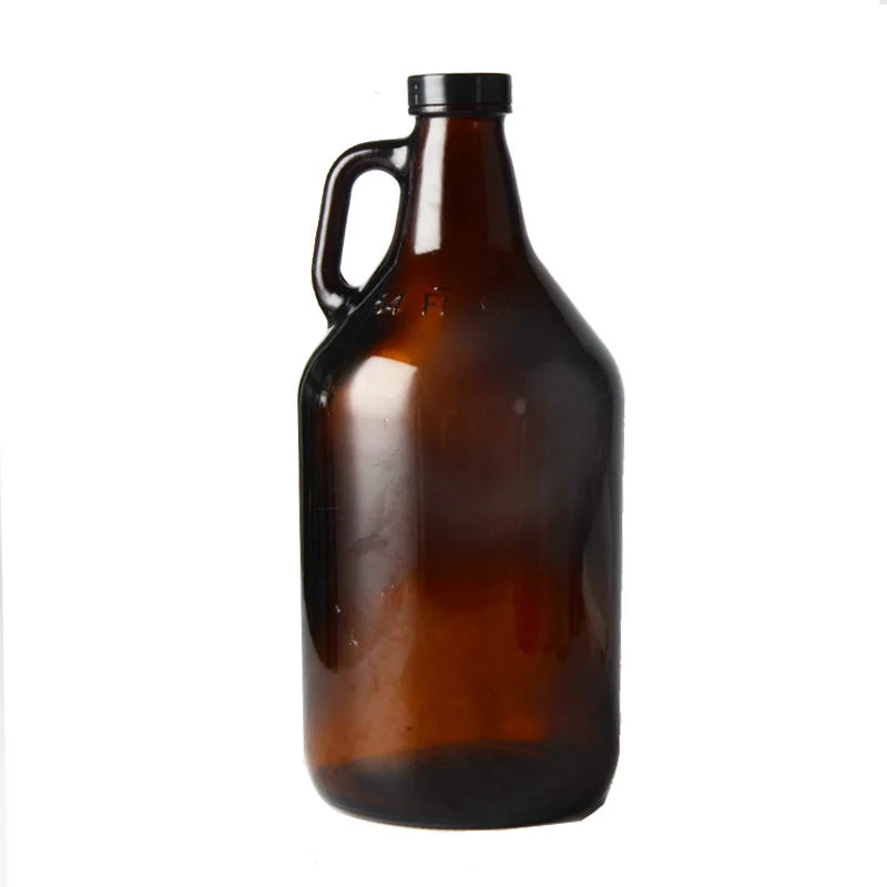 2 litro de cerveja de vidro de armazenagem seladas Âmbar Growler garrafa de vinho da Califórnia