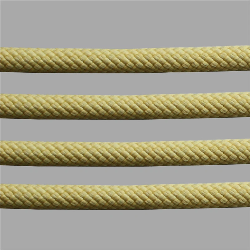 Factory Direct Sale 10mm 12mm 16mm Kevlar Aramid Fiber Round Rope for Industrial Use