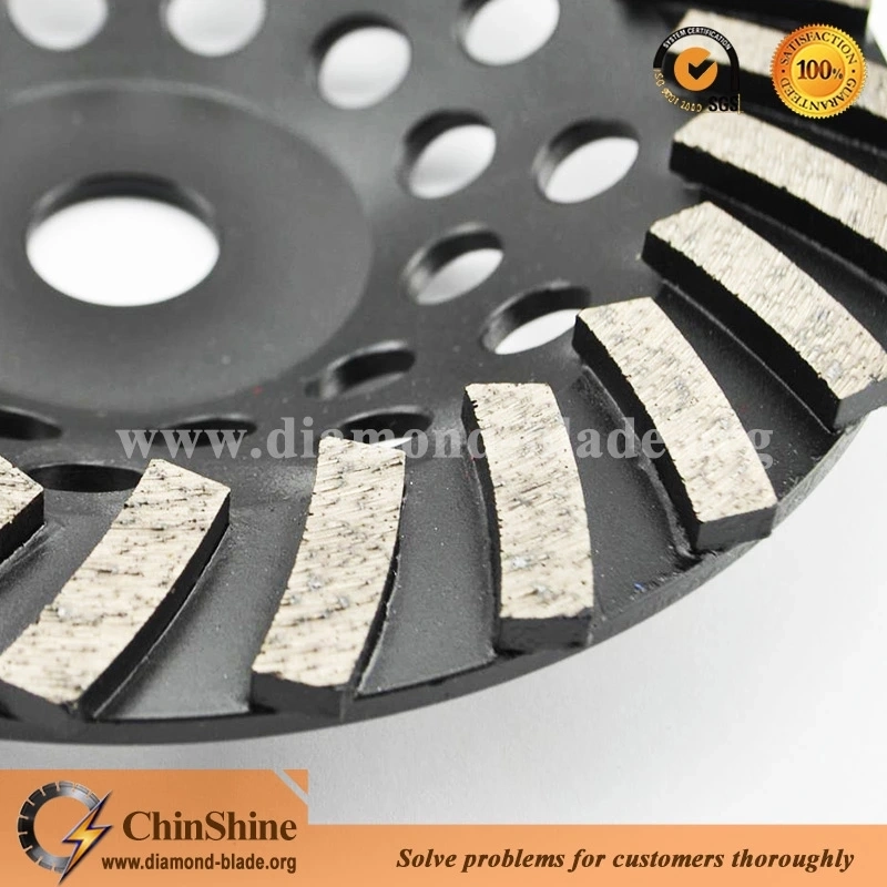 China Diamond Spiral Segments Turbo Cup Wheel for Concrete Floor Polishing