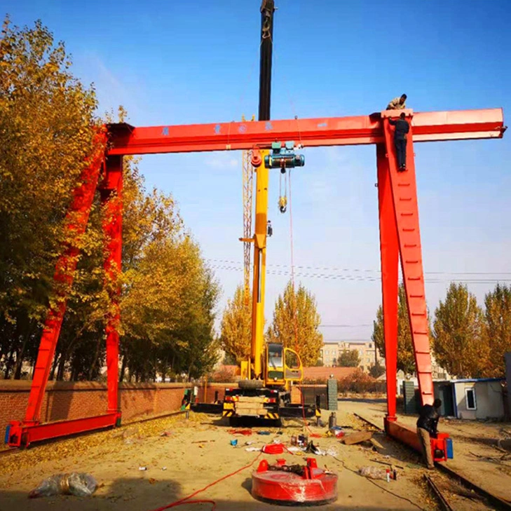 10ton Single Girder Gantry Crane Lifting Marble Granite