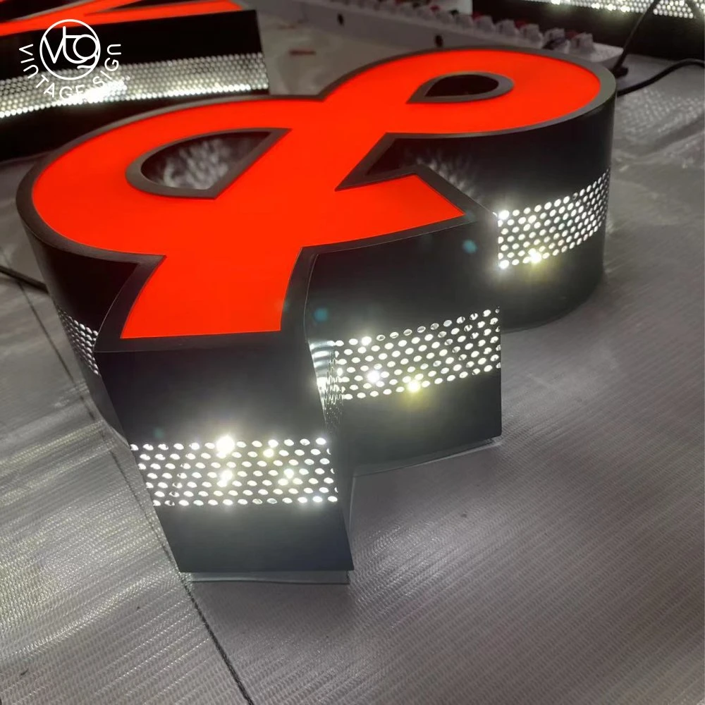 3D Lighting LED Letter Logo or Shops Outdoor LED Pizza Sign