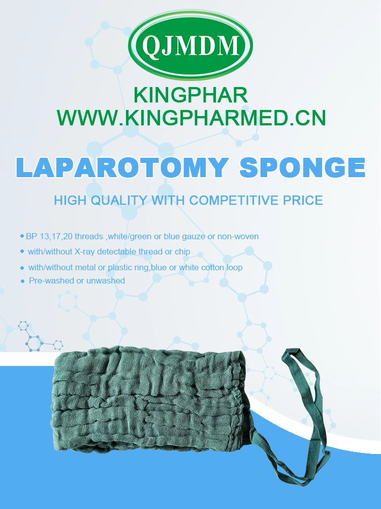 Medical Sterile Laparotomy Abdominal Gauze Pad Lap Sponge with X-ray Chip, Gauze Swabs with ISO CE Cert, Sterile or Non-Sterile