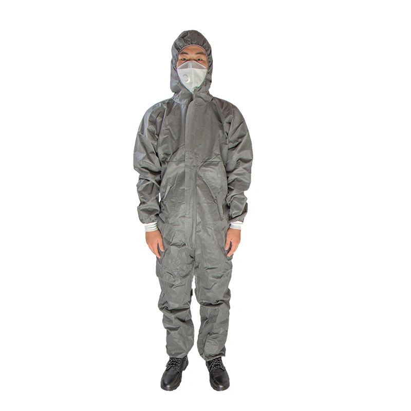 Fashionable New Product Blue/Grey Hooded Protective Clothing for Workshop