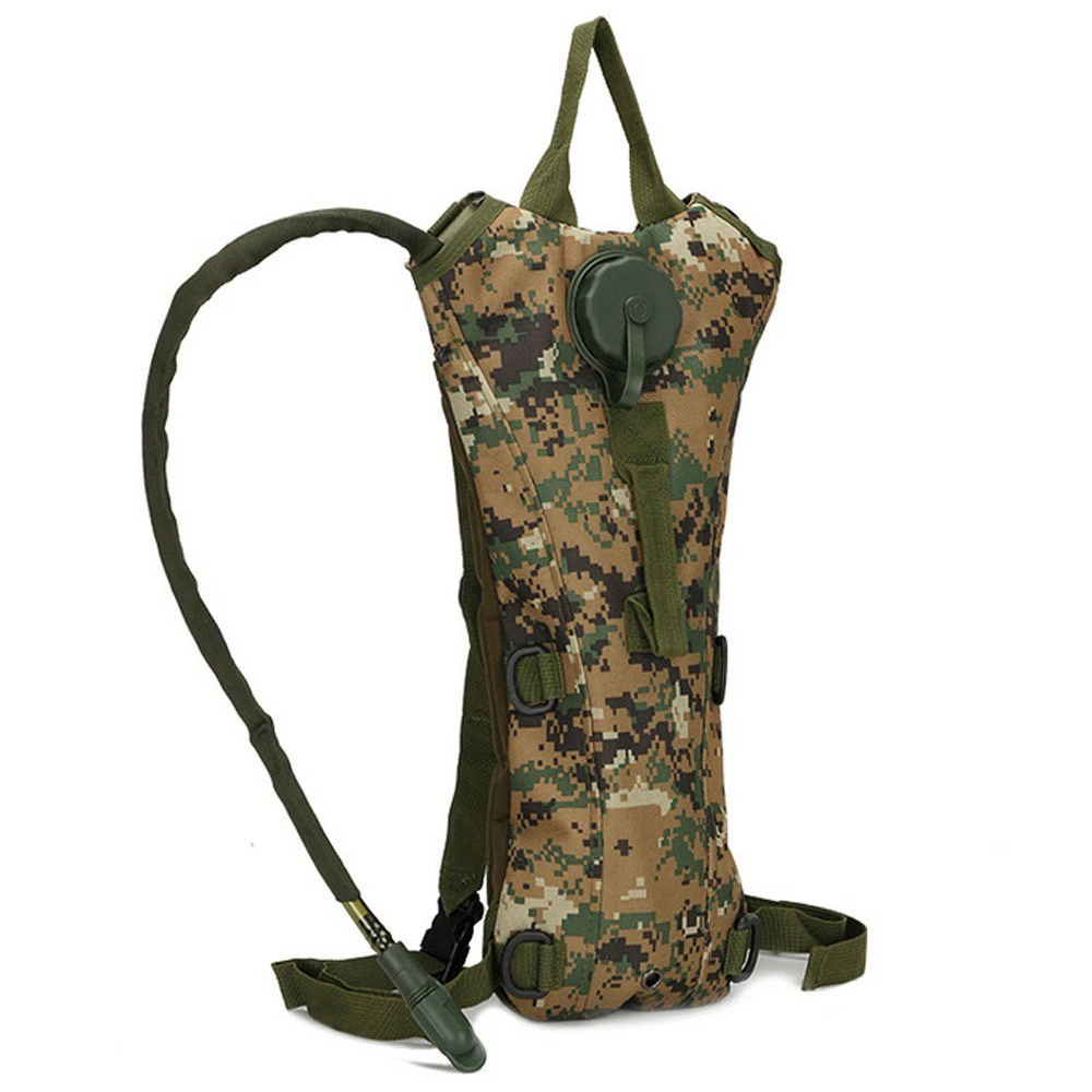 Bolsa Mochila de Caza Camuflaje Verde Deportes Camping al Aire Libre Bolsa de Agua Millitray