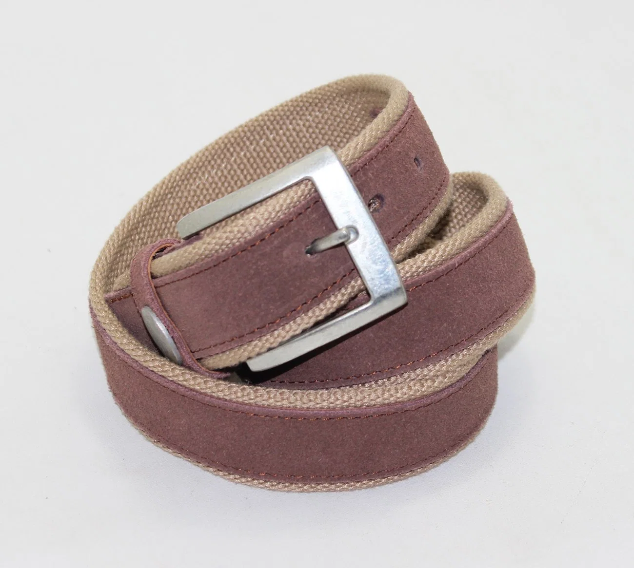 Factory Direct Custom Colored Fashion Men's Suede Leather Belt with Metal Pin Buckle