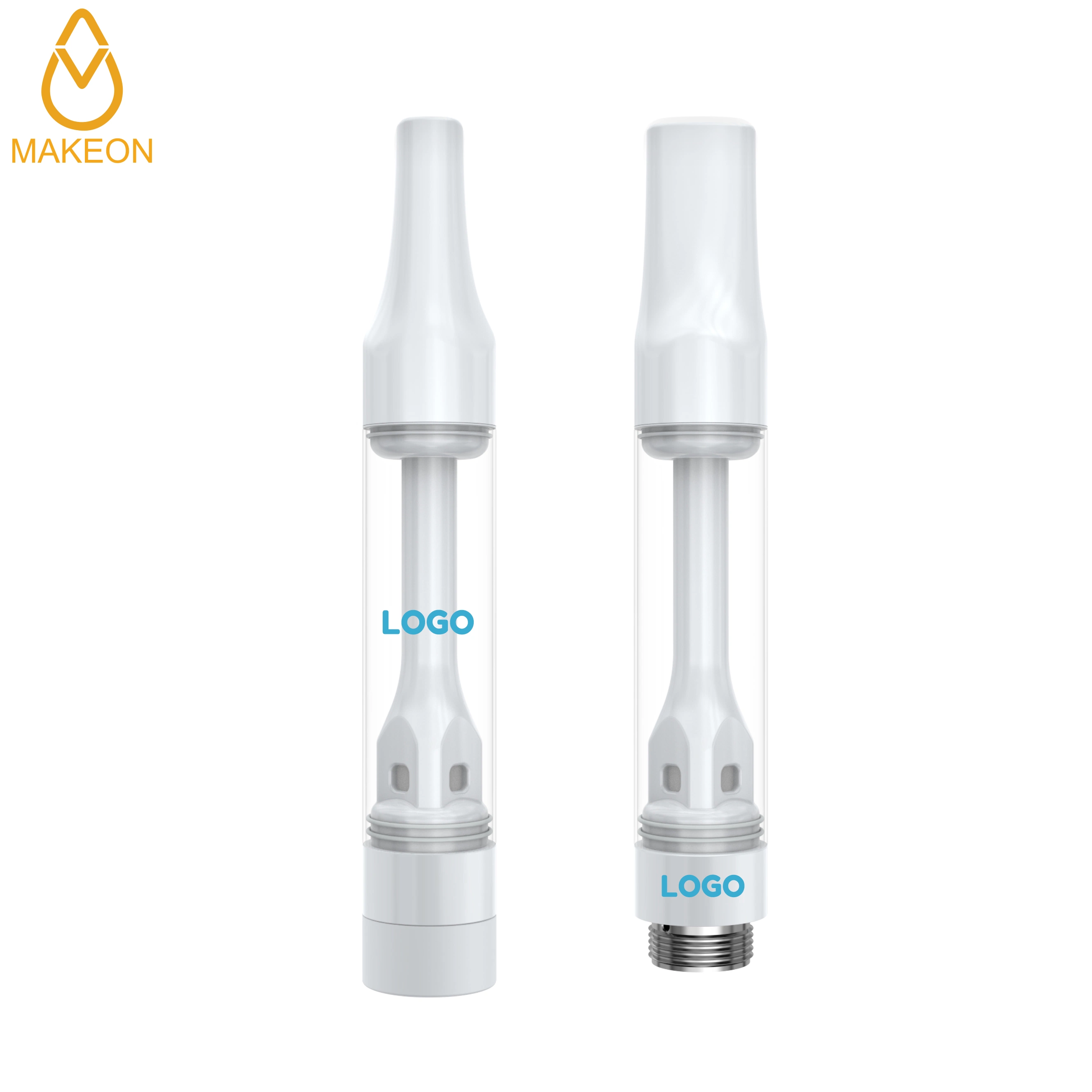 Makeon All Ceramic 1,0ml desechable vape Atomizer depósito de aceite grueso Pod Cart 510 rosca sin metal Diseño OEM de cerámica Cartucho