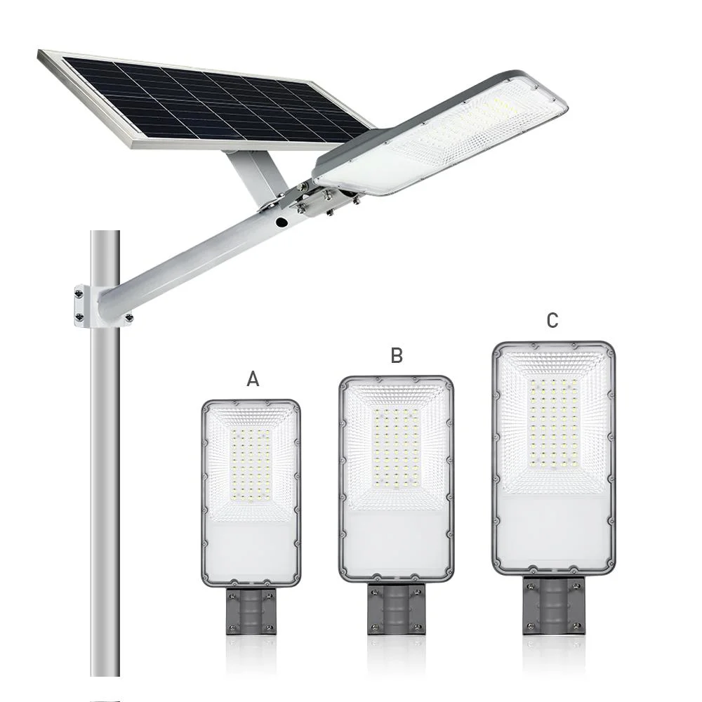 Sensor de movimiento integrado un panel solar al aire libre la luz de carretera de alto brillo resistente al agua IP65 Semáforo LED 30W 60W 100W 200W Precio al por mayor calle la luz solar