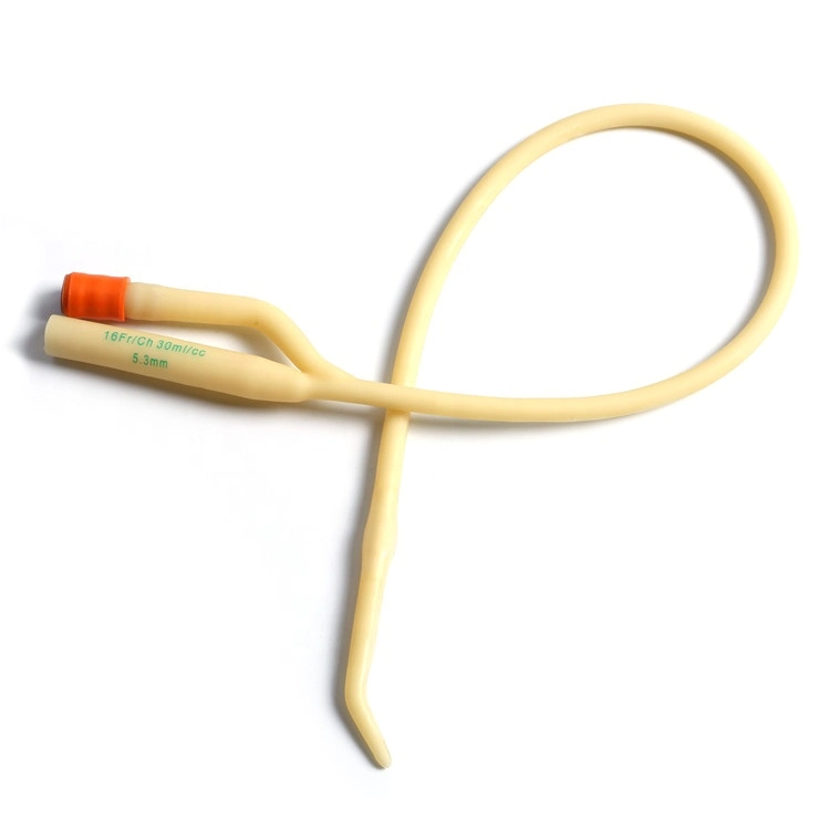 Disposable Tiemann Latex Foley Catheter with with Balloon