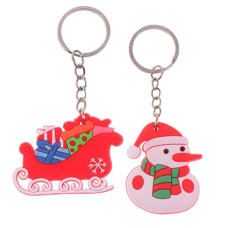 Wholesale Christmas Snowman Custom Cartoon Character Pendant Key Chain