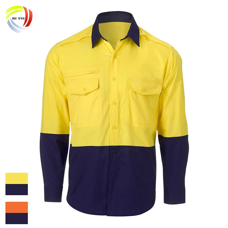 Adult Engineer Work Clothes Workwear Garage Uniform Men&prime; S Long-Sleeved Shirts