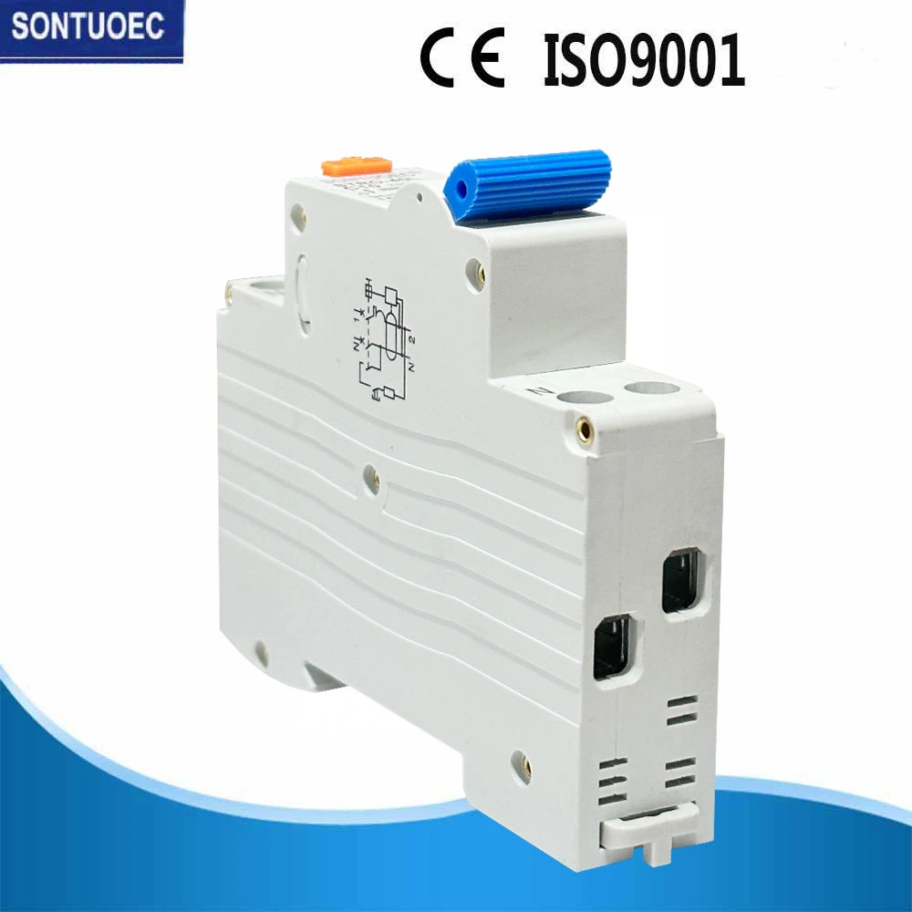 Sontuoec Marque Prise en & Disjoncteur de Type Rail DIN RCBO 1p+N