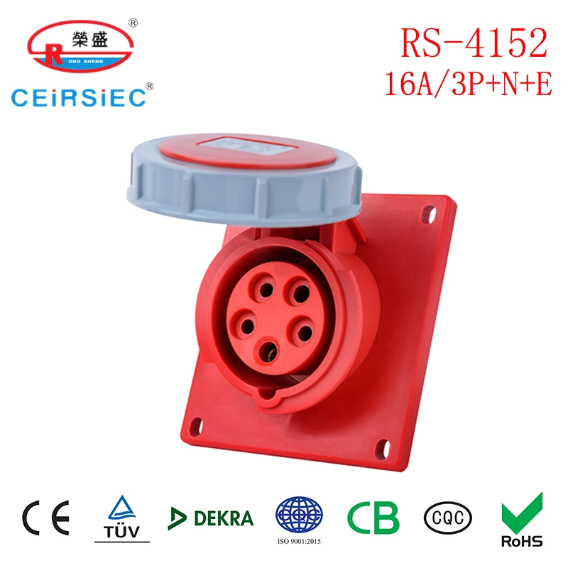 16A 5p Surface Mounted Industrial Socket Industrialsocket with Nylon European Standard Socket