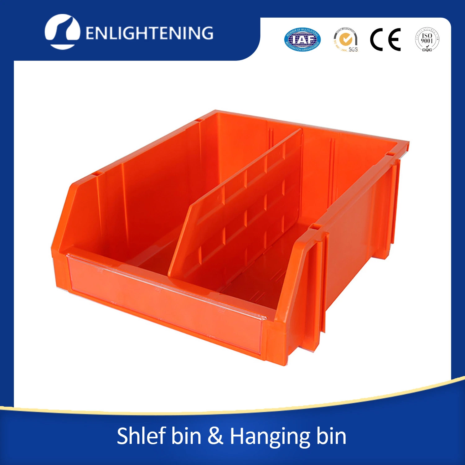 Customized Color Plastic Hanging and Stacking Storage Parts Bin for Industrial Use