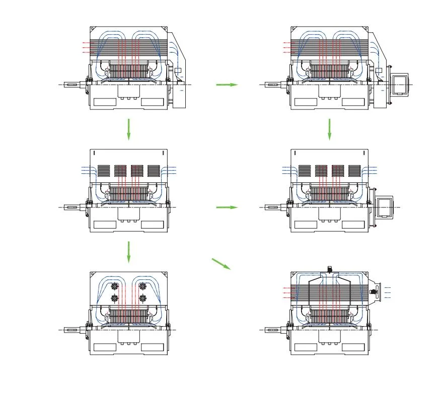 Personalizado de 3 kv 6 kv, 10 kv, 355 kw, trifásico assíncrono de alta potência Motor elétrico