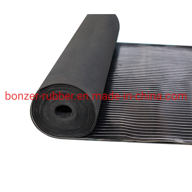 Non-Slip Wide/Broad Ribbed Rubber Matting Sheet