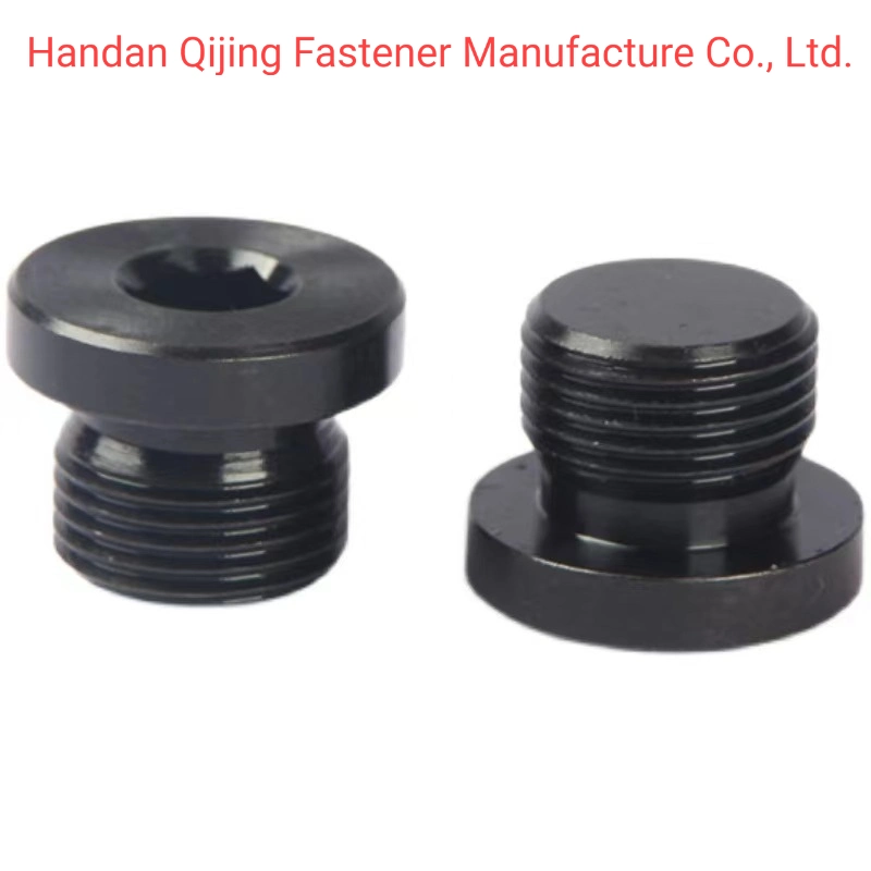 Black Magnetic Oil Plug with Outer Hexagon Threadscrew Oil Drain Plug Pipe Plug Screw