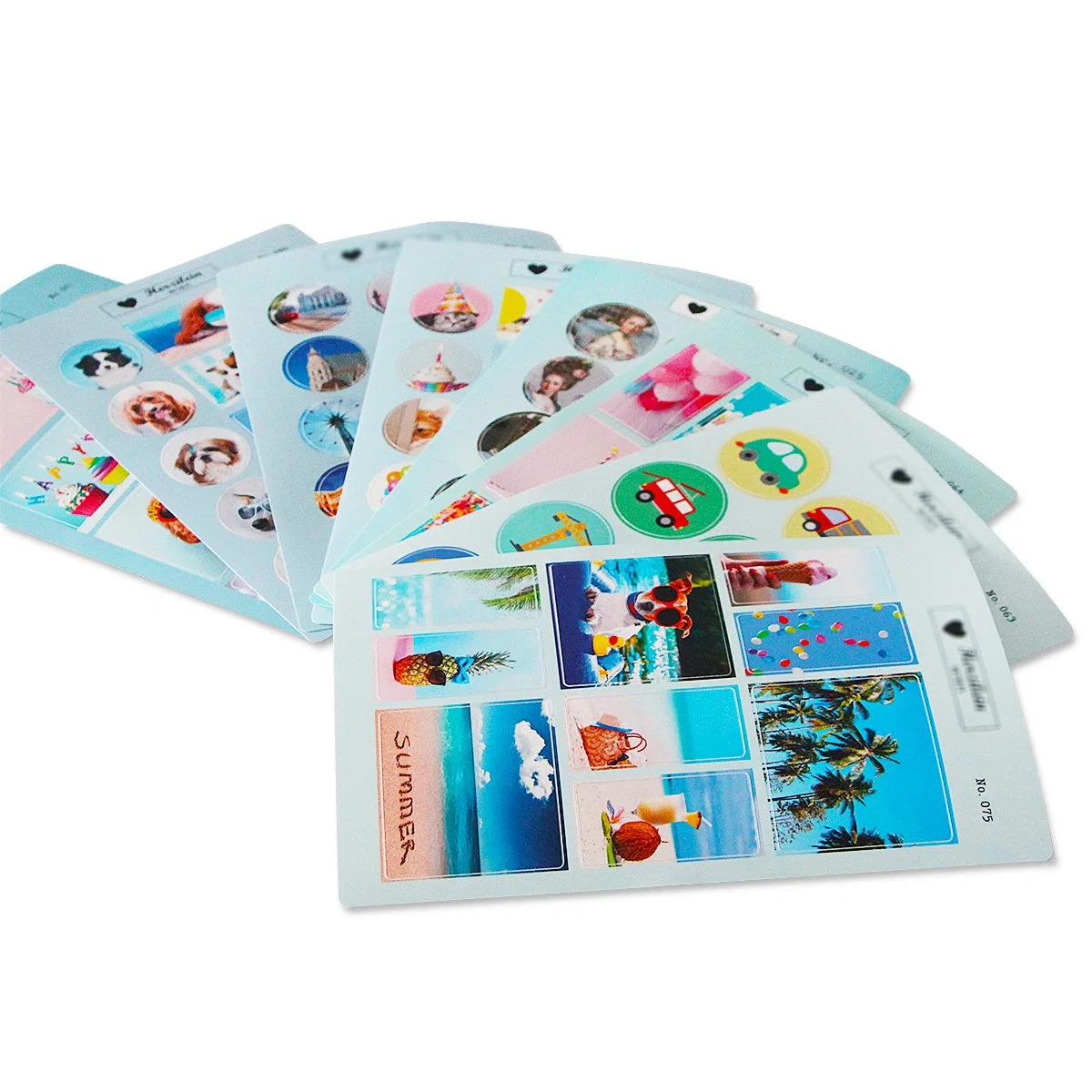 Personalize os autocolantes para álbuns de recortes da revista decorativa cute com PVC de bricolage em verniz Autocolantes para o Planificador