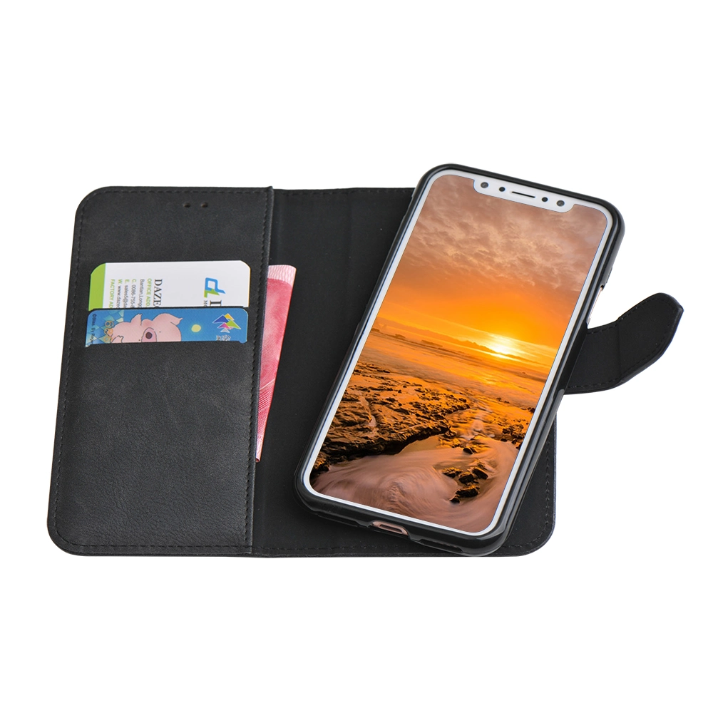 2 in 1 Detachable Twin Dual Wallet PU Leather Mobile Phone Book Flip Protective Cover Back Case for iPhone 14 Factory OEM Logo Card Slots Stand Book