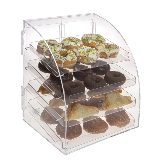 Clear Acrylic Countertop Food for Doughnut Dessert Display Case