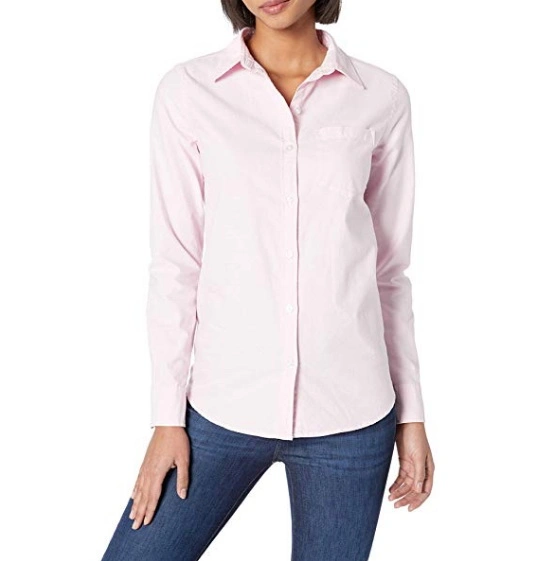 OEM Cotton Women Office Slim Fit Designs Shirt for Lady Uniform