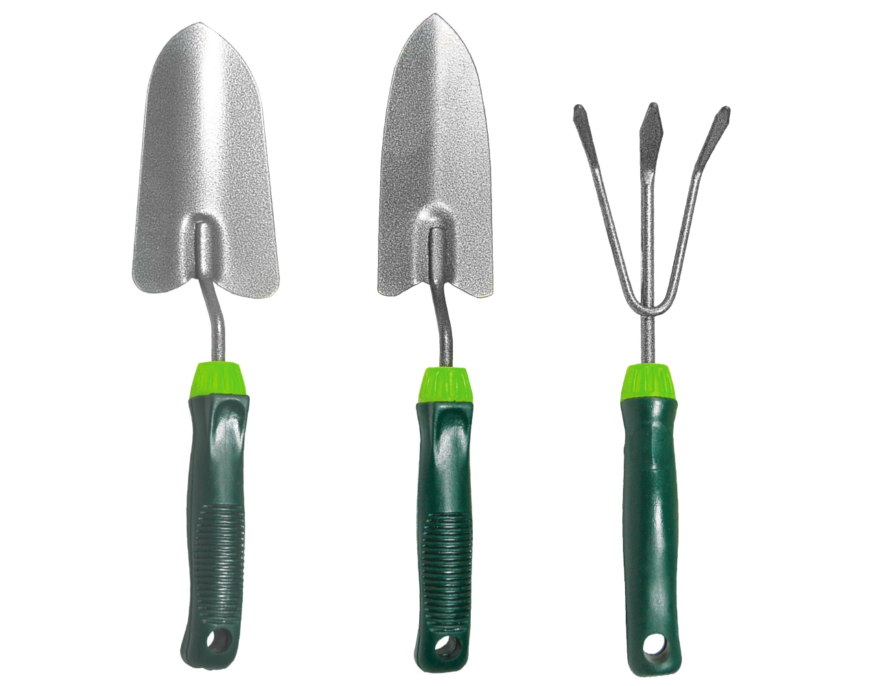 3PCS Garden Tools Set Including Hand Trowel, Transplanter, Cultivator, Shovel, Spade