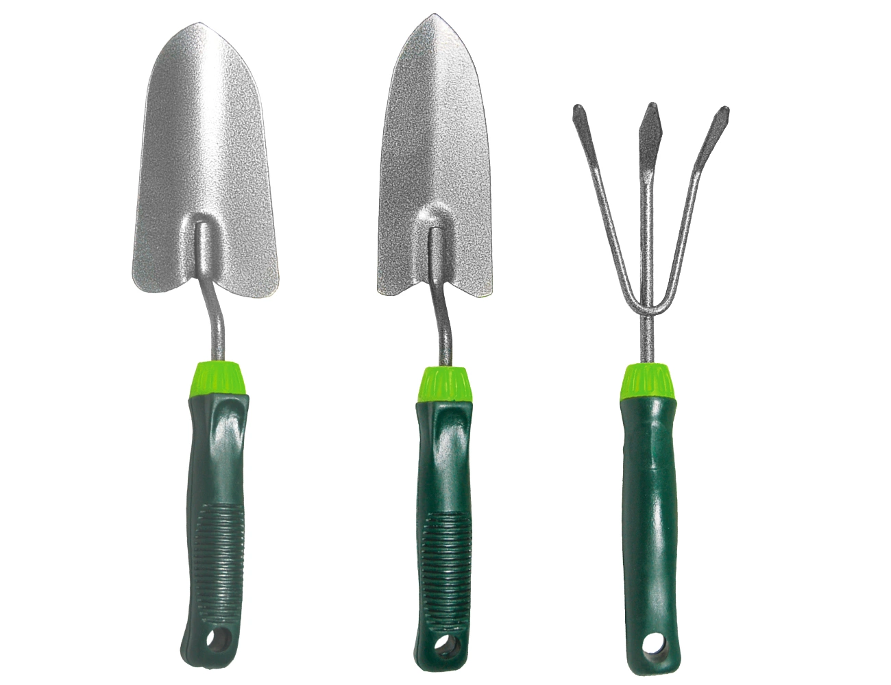 3pcs Outils de jardin comprenant la main truelle, transplanter, cultivateur, pelle, chat