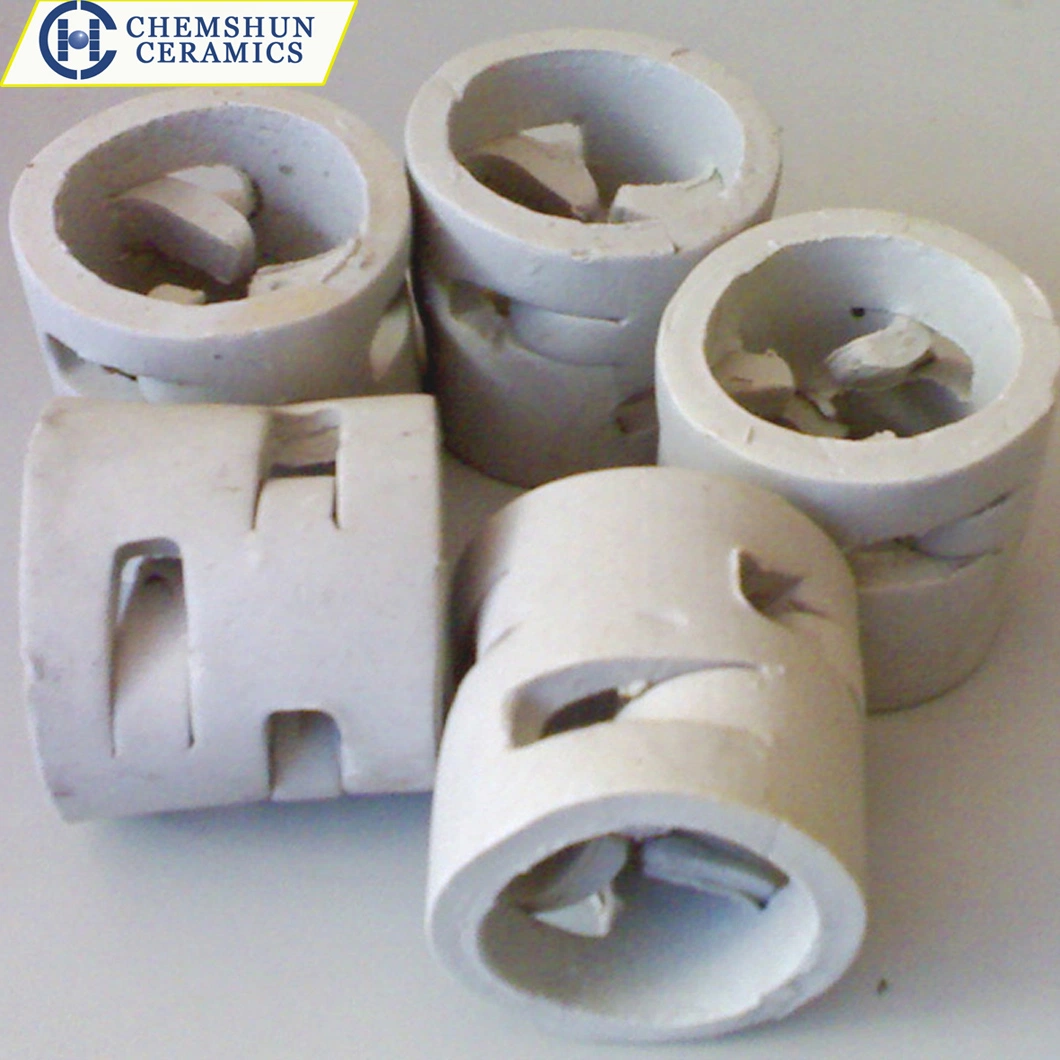 17%~23% Alumina Ceramic Pall Ring as Tower Packing