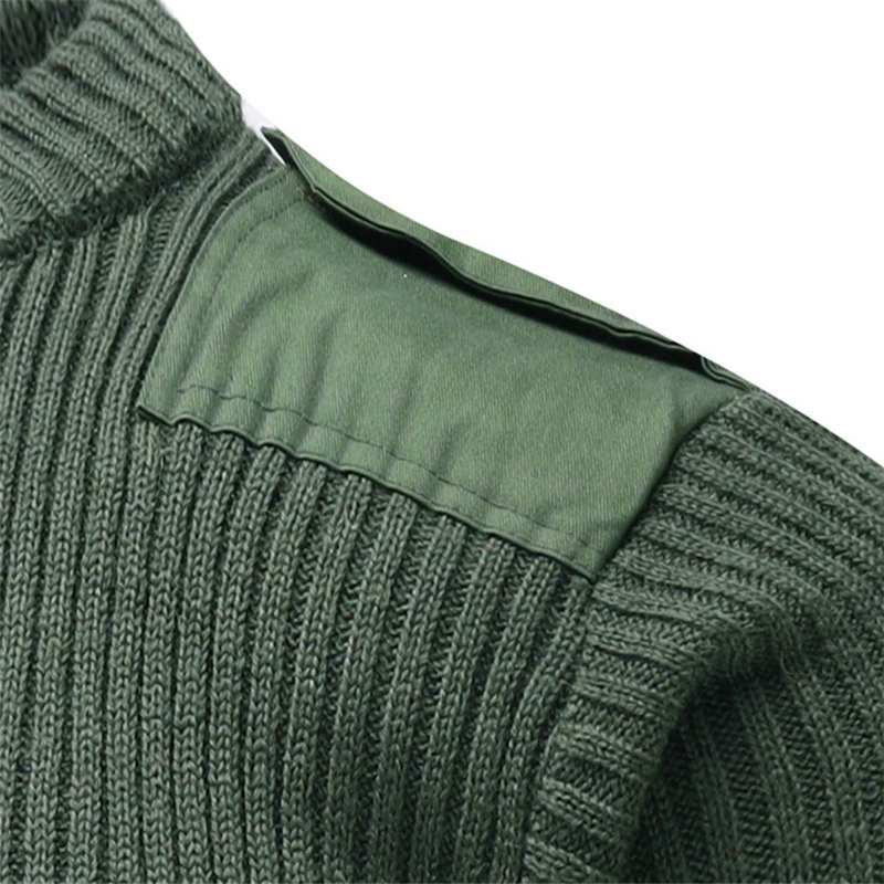 Wholesale/Supplier Wool Acrylic V Neck Green Winter Men Sweater