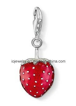 Fashion Jewelry Cute Enamel Red Heart Charm Jewelry Accessory