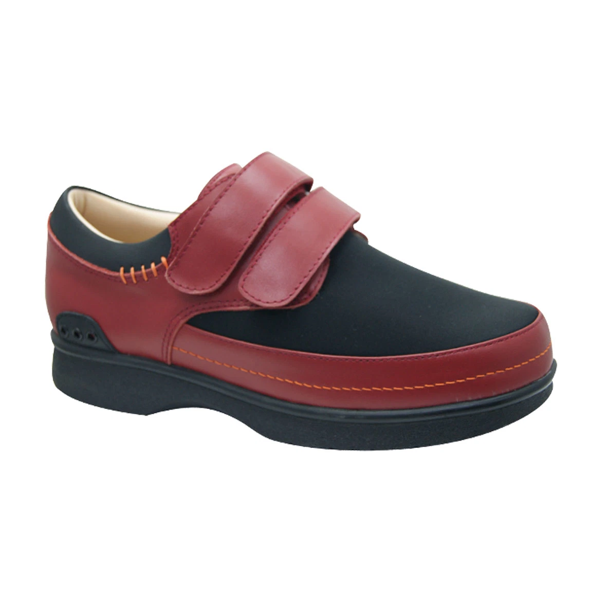 Comfortable Wide Fit Leather Shoes Unisex Semless Lining Orthopedic Diabetic Shoes