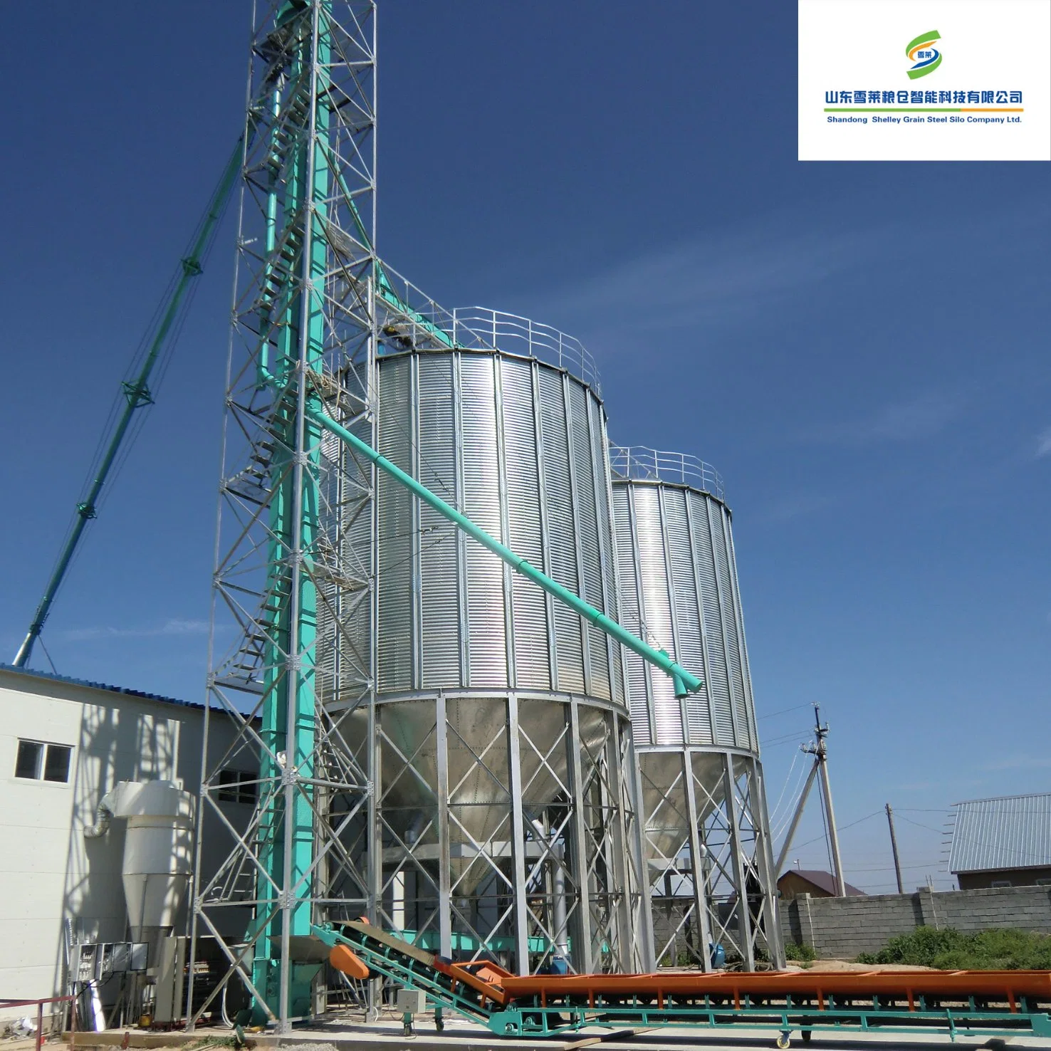 Original Factory Direct Sale High quality/High cost performance Customized Capacity Wheat Corn Paddy Rice Storage Galvanized Corrugated Steel Hopper Bottom Grain Silo