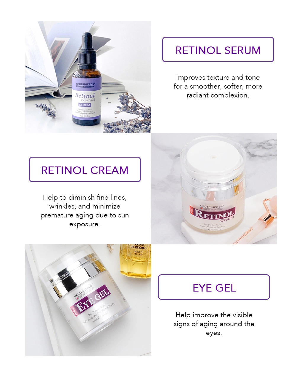 Retinol Skin Care Anti Ance Anti Aging The Advanced Lifting and Firming Facial Skin Set