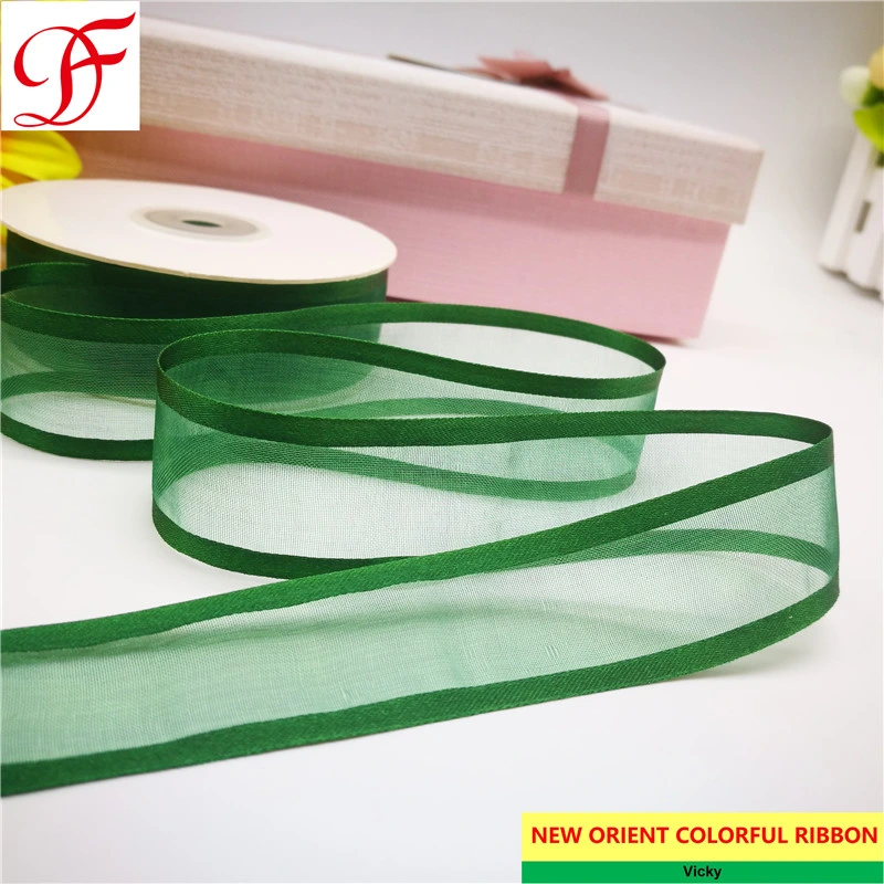 100% Nylon Satin Edge Organza Ribbon Double/Single Face Satin Grosgrain Taffeta Gingham Hemp Metallic Ribbon for Decoration/Wrapping/Bow/Gifts/Xmas Box