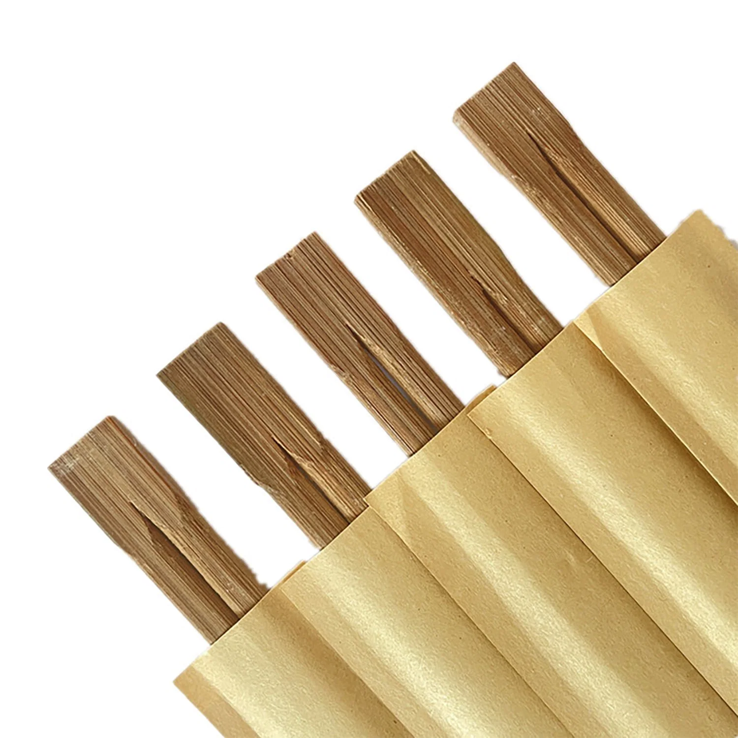 Talas descartáveis de 23 cm Bamboo Chopstick com saco de papel completo individual Embrulhar