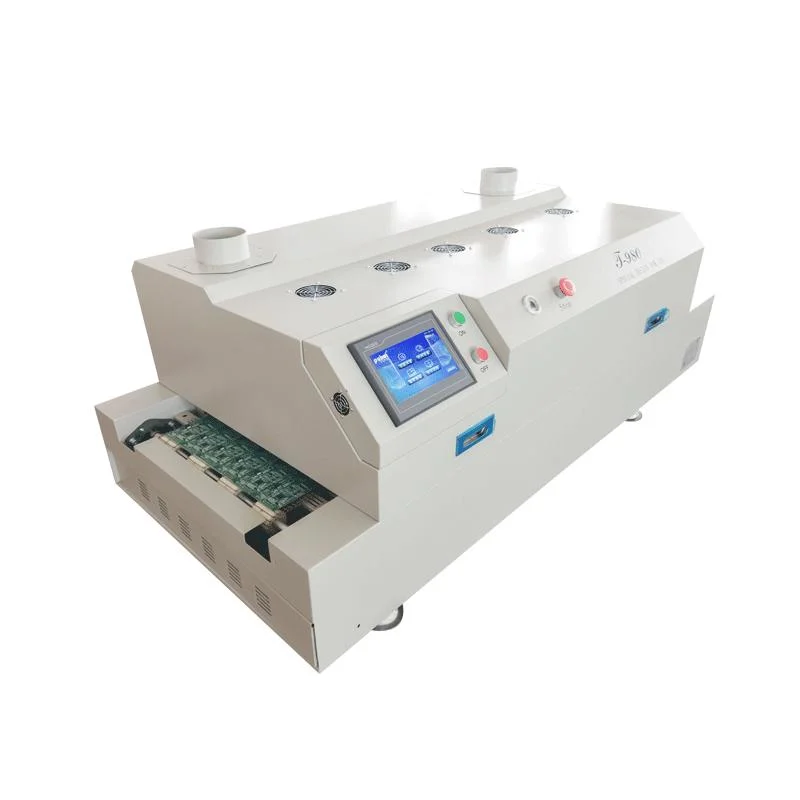 Puhui Conveyor 8-Heating Zone Touch Screen Reflow Oven T-980 for PCB LED Batch Soldering