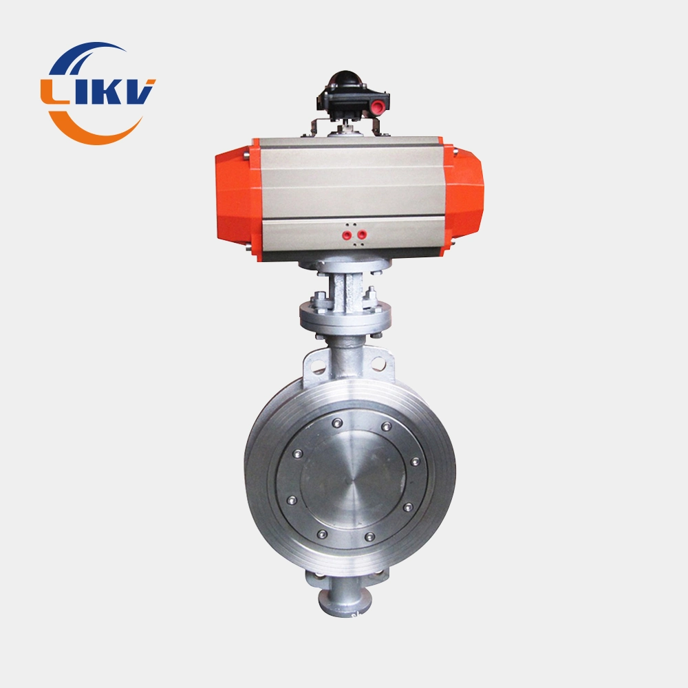 Low Price DN50 Wafer Connection 10 Inch Stainless Steel Pneumatic Butterfly Valve