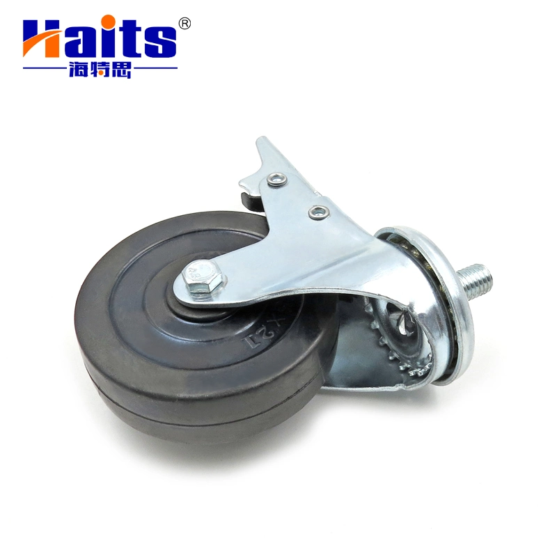 Furniture Accessories 50mm 75mm 100mm Swivel Bolt in Caster Wheel with Brake