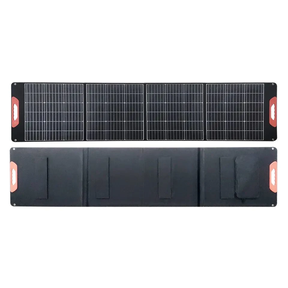 200W 18V Portable Solar Panel Monocrystalline Camping Foldable Flexib for Applicable 1000W 1500W Lithium Iron Phosphate Battery