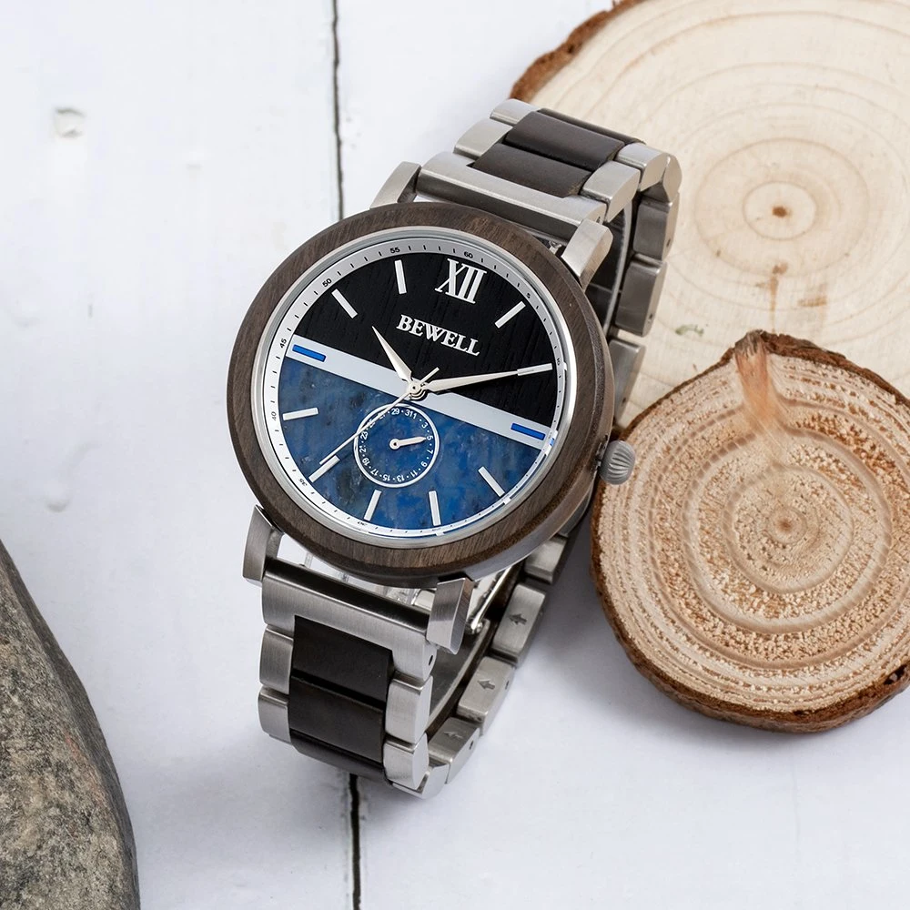 Großhandel/Lieferant Fabrik Custom Fashion Geschenk Uhren Japan Quarz Movt Stainless Armbanduhr aus Stahl mit Holz