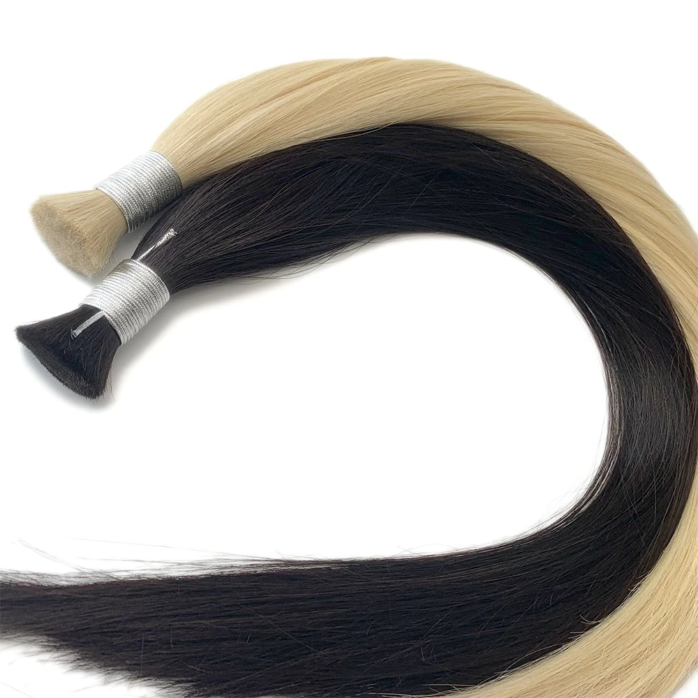 Top Grade Quality Bulk Remy Hair Natural Hair Extension Russian Virgin Cuticle Aligned Human Hair Braids Extension