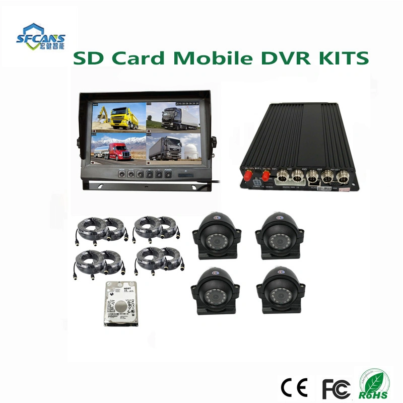 Hidden 4G GPS Track DVR Full Monitor Systems for Taxi Bus Truck