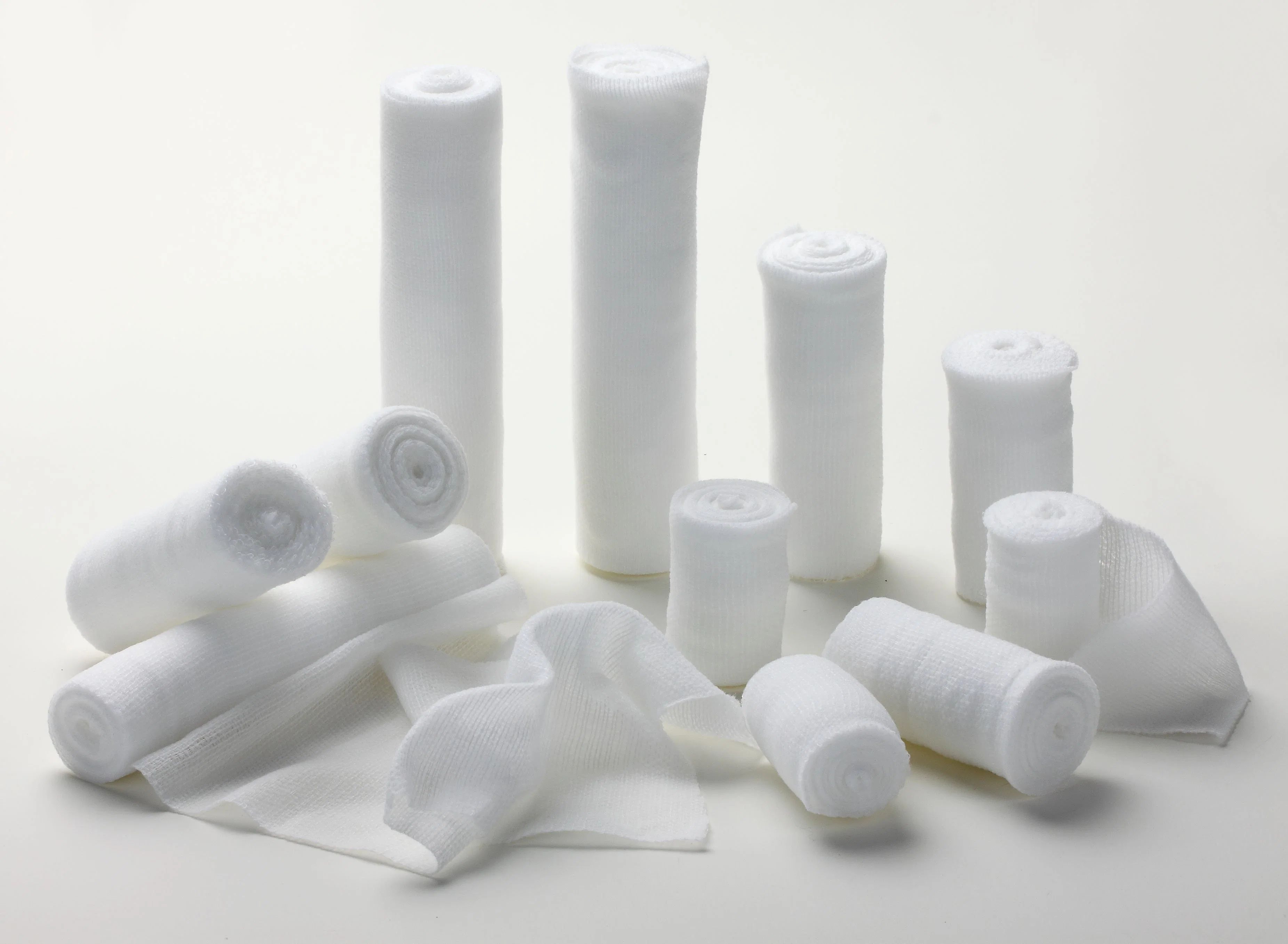 to Bandage Wounds or Affected Areas Different Size (PBT) White Conforming Bandage